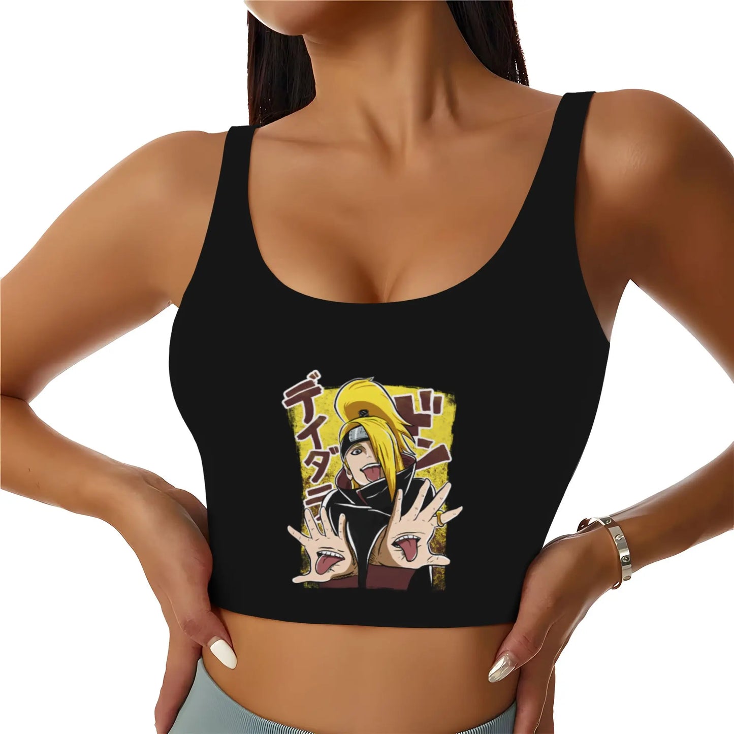 Naruto :Sasuke Uchiha Orochimaru  Sports Bra Women's Anime  Gym Workout Yoga Crop Top