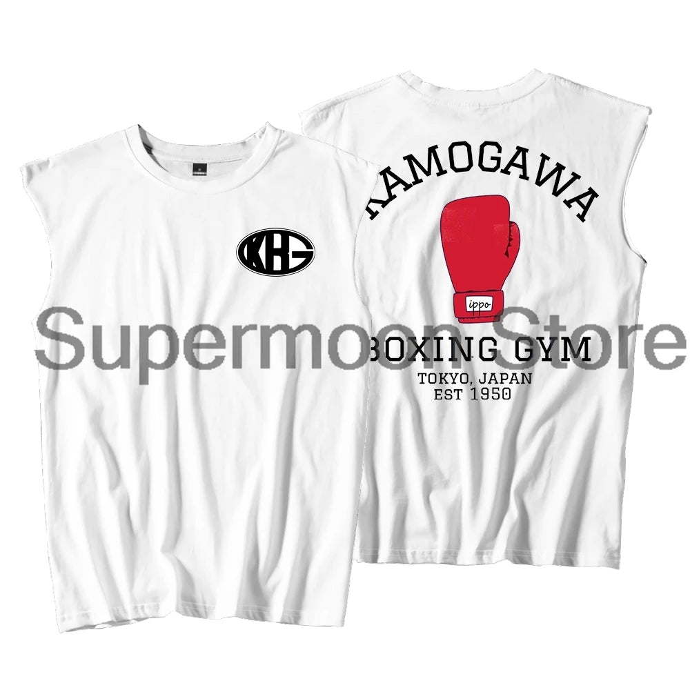 Hajime No Ippo: Kamogawa Boxing Gym Tank Tops Sleeveless Sport Vest Women Men Harajuku Outdoor Sportwear