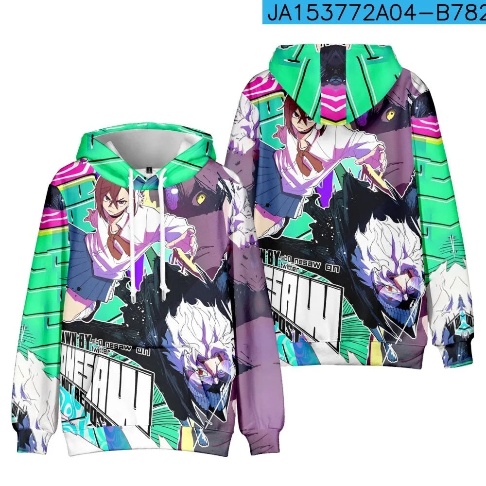 Dandadan: Okarun hooded drawstring pocket sweatshirt men/women harajuku Pullovers Vintage 90s Fashion