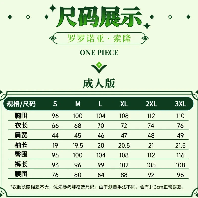 One Piece: Fantasia Wano Country Roronoa Of Zoro Cosplay Kimono Anime Pirate Disfraz Costume Men Male Halloween Carnival Party Clothes