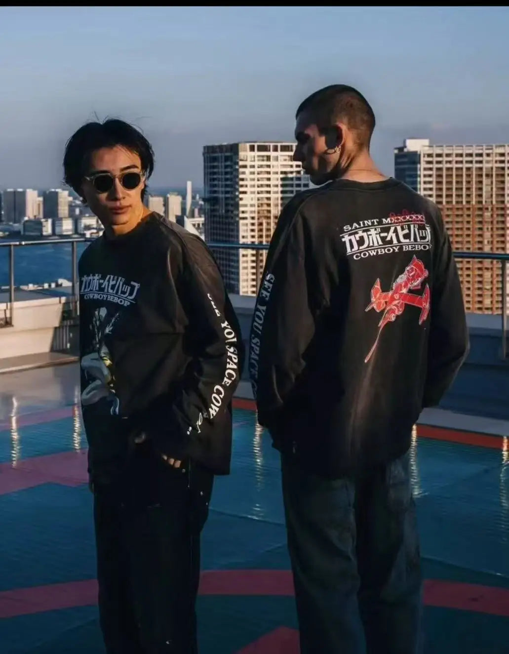 Cowboy Bebop: Long-sleeved Sweatshirt Vintage Saint Print Oversize High Quality Tops Clothing