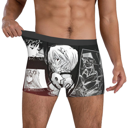 Evangelion: Underwear Mecha Style Doomsday Animation Boxer Briefs Stretch Shorts Panties Underpants