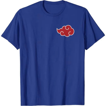 Naruto: Akatsuki Cloud Symbols Print Men T-shirts Streetwear Men Short Sleeve T Shirts Brand  Men Clothing Tshirt