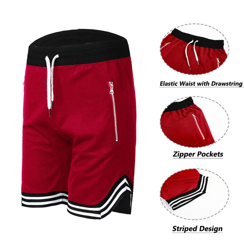 Baki Hanma: Active Athletic Shorts for  Print Breathable Quick Dry Basketball Shorts with Zippered Pockets Gym Fitness
