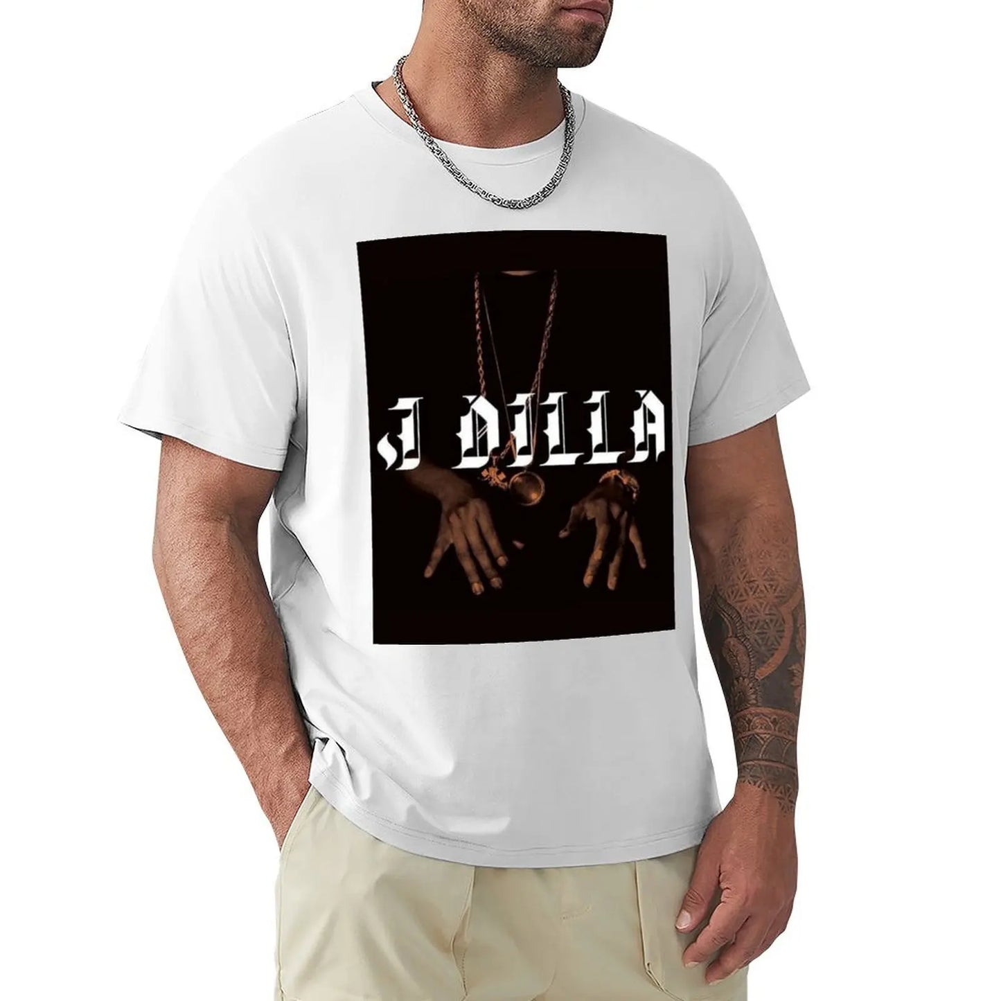 J Dilla: T-Shirt Big Size Short Sleeve Tee for Men