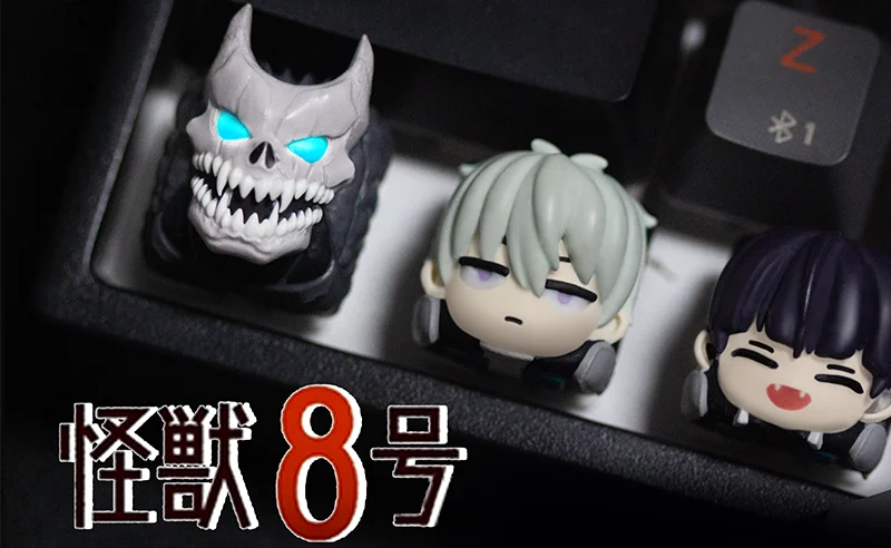 Anime Kaiju No.8 Light-Transmitting Keycaps Soshiro Hoshina Reno Ichikawa Personalized Resin Mechanical Keyboard Esc Keycap Gift