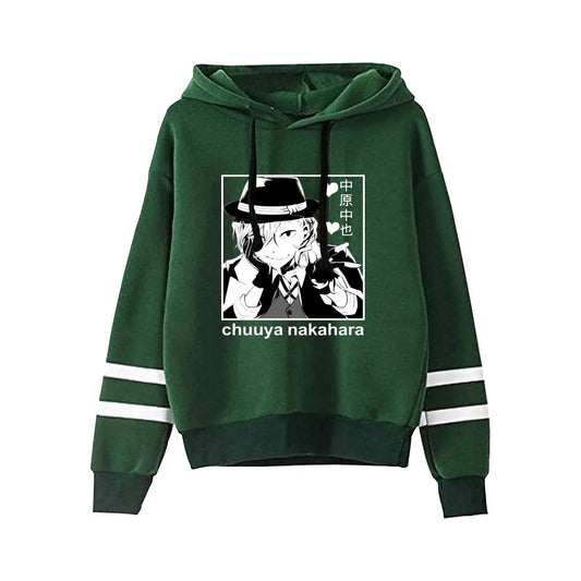 Bungo Stray Dogs: Hoodie Unisex Pocketless Sleeve Sweatshirt Men Women's Hoodie Harajuku Streetwear Japanese Manga