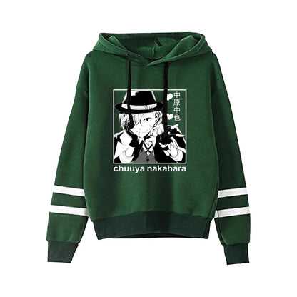 Bungo Stray Dogs: Hoodie Unisex Pocketless Sleeve Sweatshirt Men Women's Hoodie Harajuku Streetwear Japanese Manga