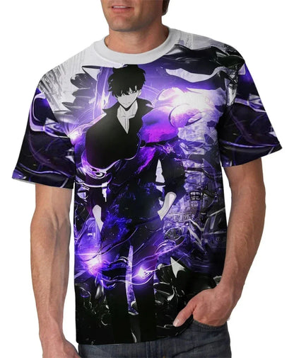 Solo Leveling: Comics 3D Short Sleeve T-shirt Oversized Top Quick-Drying Tee