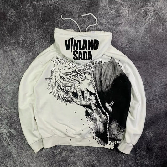 Vinland Saga: Hoodie Oversized Unisex Vintage Loose Retro Fashion high quality Minimalism Print top sweatshirt Sports Couples top