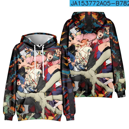 Dandadan: Okarun hooded drawstring pocket sweatshirt men/women harajuku Pullovers Vintage 90s Fashion
