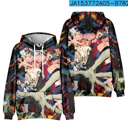 Dandadan: Okarun hooded drawstring pocket sweatshirt men/women harajuku Pullovers Vintage 90s Fashion