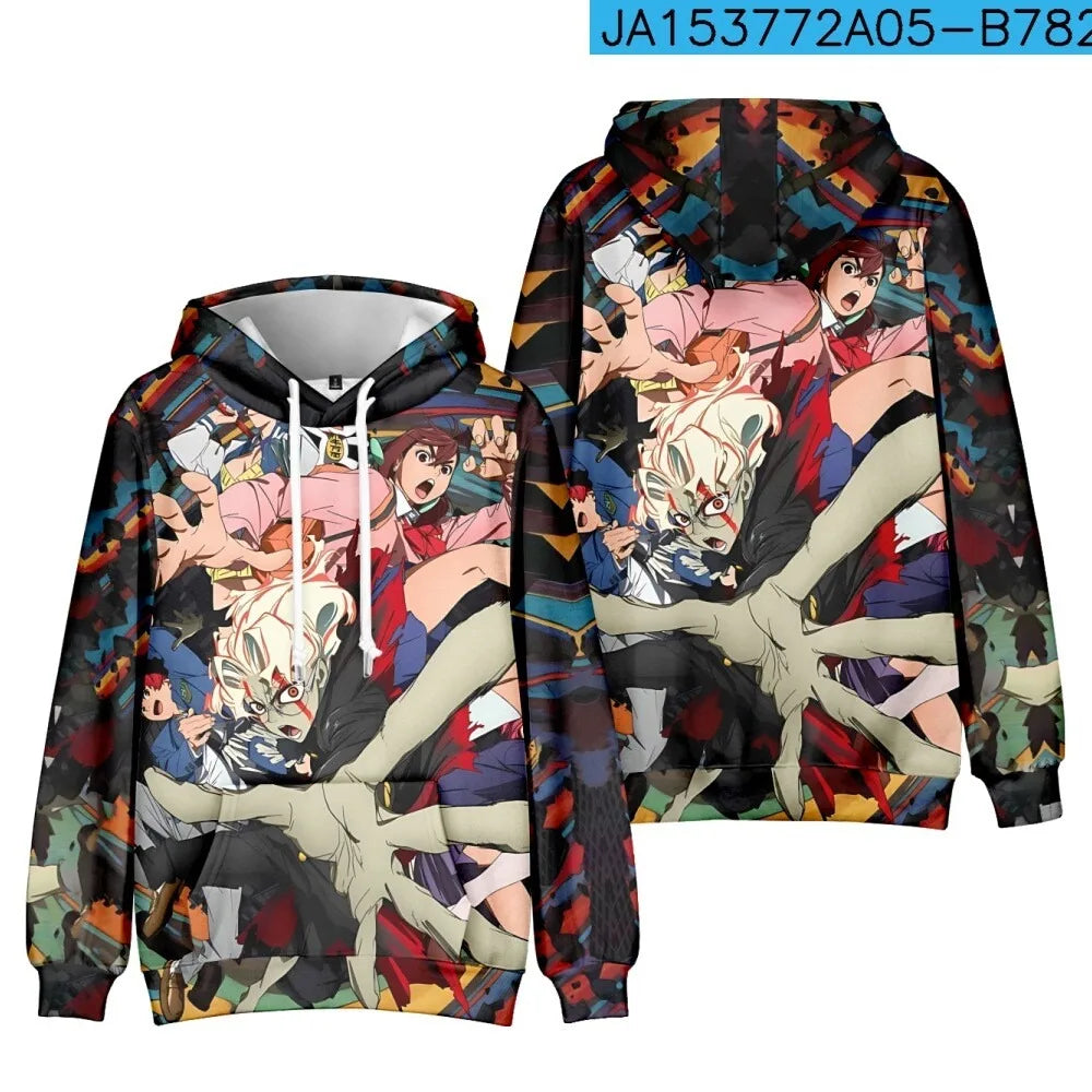 Dandadan: Okarun hooded drawstring pocket sweatshirt men/women harajuku Pullovers Vintage 90s Fashion