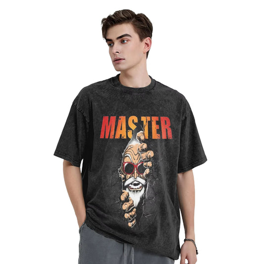 Dragon Ball: 2026 Master Roshi  Printed T-shirt Men's and Women's Washed T-shirt High Quality Vintage Cotton T-shirt Harajuku Tops