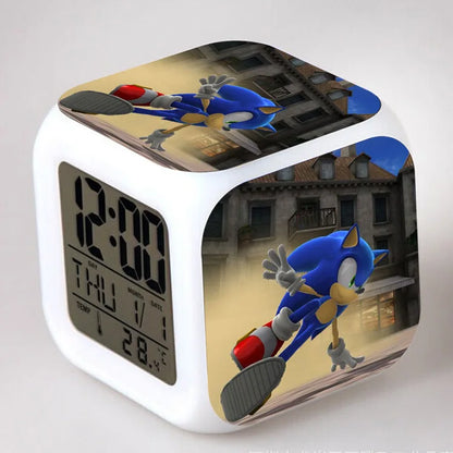 Sonic the Hedgehog: Alarm Clock Creative 8x8x8cm LED Cube with Light Display Time Week Month