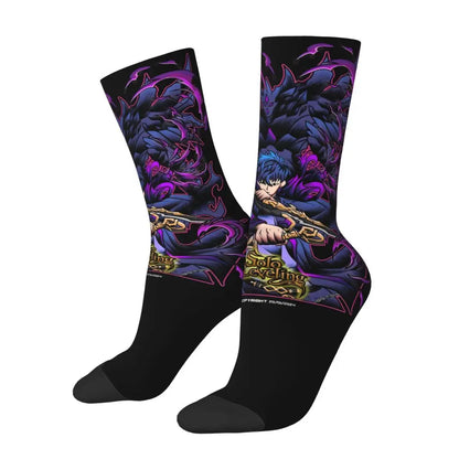 Solo Leveling: Sung jinwoo Shadow Monarch Socks,Leisure Beautiful printing Suitable for all seasons Dressing Gifts