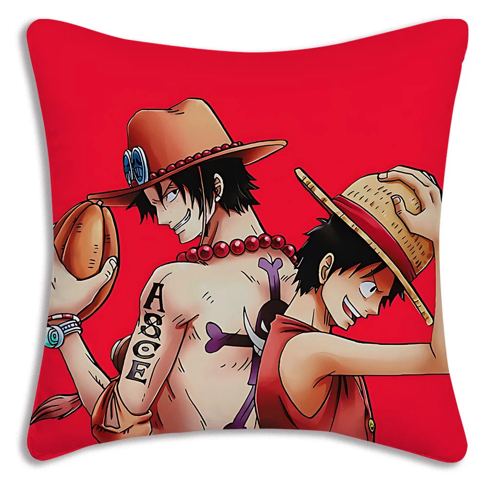 One Piece: Pillow Covers Sofa Decorative Home Double-sided Printing Short Plush Cute Cushion Cover