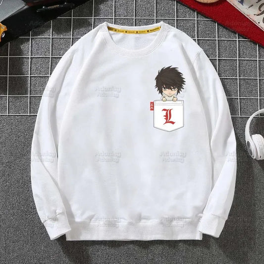 Death Note: L Ryuk Sweatshirts Harajuku Men's Ryuuku Animation Collectable Casual Clothes