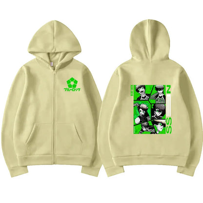 Blue Lock: Kunigami Rensuke Men Zipper Hoodie Spring Autumn Women Sweatshirt 2025 New Cartoon Anime Couple Jackets Coat
