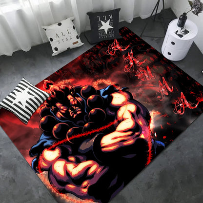 Baki Hanma: Yujiro Manga Hallway Carpet INS Style Soft Bedroom Floor House Laundry Room Mat Anti-skid Bedside Area Rugs