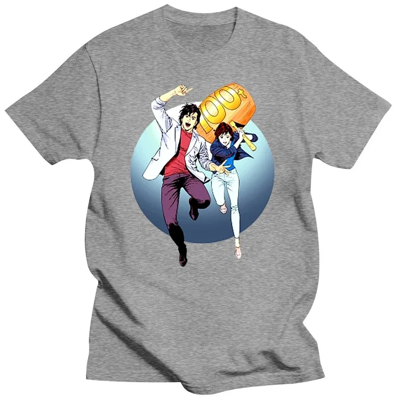 City Hunter: Funny Novelty Casual T-shirt Pop Style Skate Unisex Men men Top Tee Ryo Saeba Is A Lascivious  T Shirt