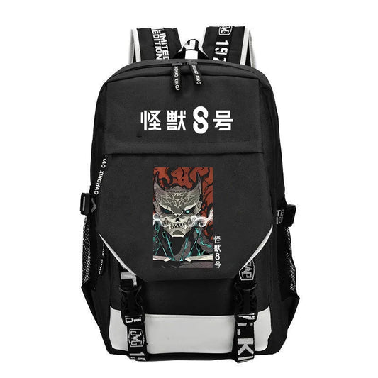 Kaiju No 8: Cartoon Print Backpack Teenage Street Cool Zipper Schoolbag School Supplies Student Gifts
