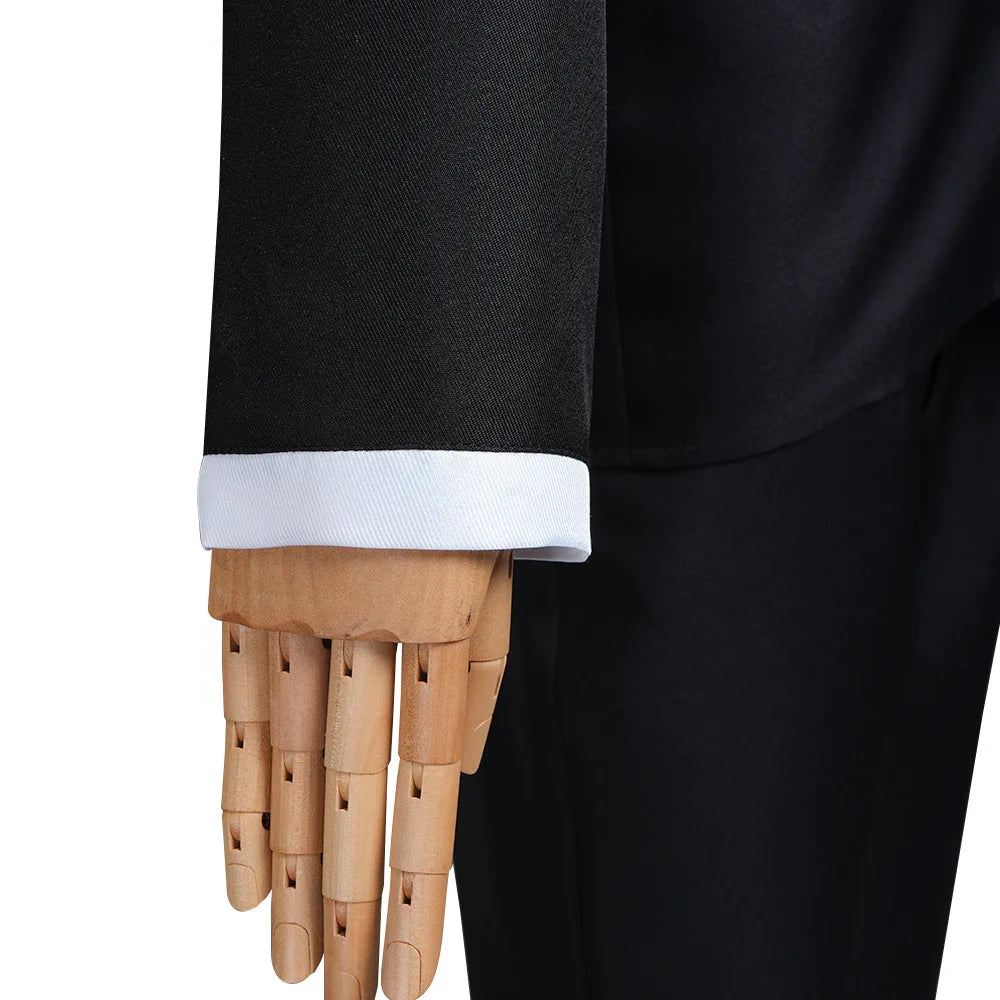 Dandadan: Ken Takakura Cosplay Costume Wig Anime Okarun School Uniform Black Jacket Pants Gakuran Glasses Halloween Party Men