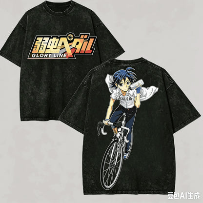 Yowamushi Pedal: Washed T-shirt Anime Lover Harajuku New Model Oversized Vintage Loose Streetwear Classic Unisex high quality tee
