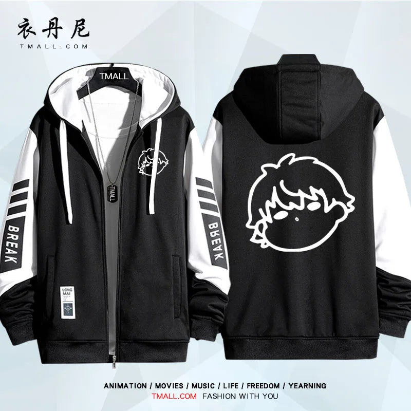 Blue Lock: Isagi Yoichi Nagi Seishiro Cosplay Costum Long Sleeve Print Jacket Zipper Hoodie Women Men FashionHooded Costumes Couple Jacket