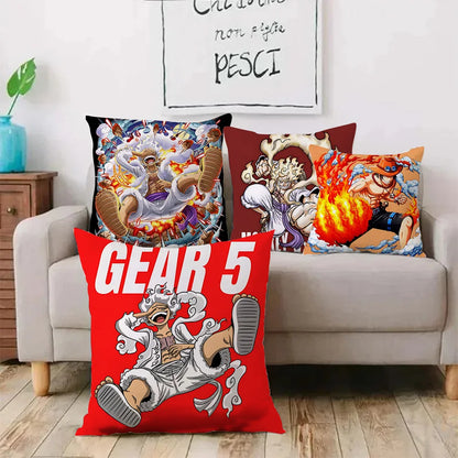 One Piece: Pillow Covers Sofa Decorative Home Double-sided Printing Short Plush Cute Cushion Cover