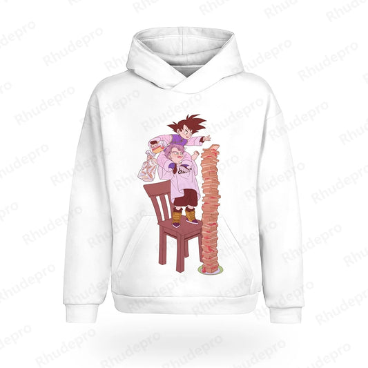 Dragon Ball: Oversized Men's Hoodie Clothing Hip Hop 5XL Goku Harajuku Style Tshirts Anime Vegeta Tops Streetwear Trend