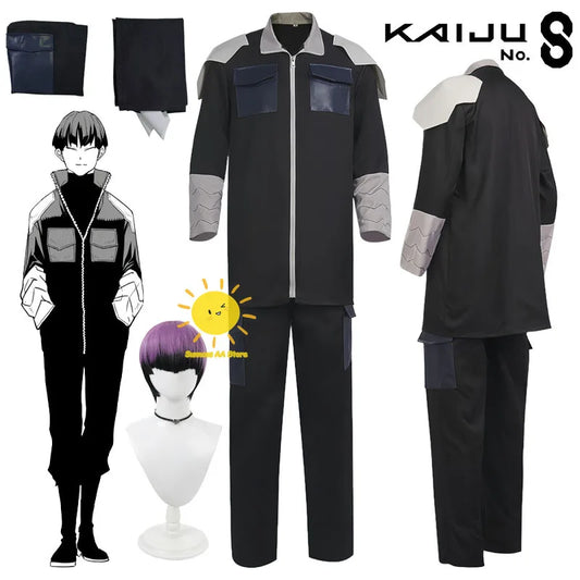 Kaiju No. 8: Hoshina Soshiro Cosplay Cosplay Costumes Jacket Pants Soshiro Hoshina Suit Wig Halloween Carnival Cos Adult Men