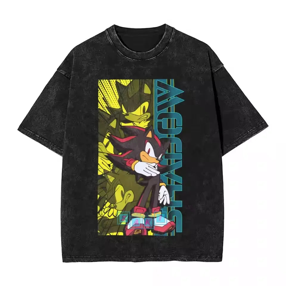Sonic the Hedgehog: Shadow Cotton High Quality t shirt designer men t-shirts y2k streetwear manga unisex clothes