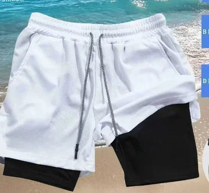 One Piece: Mesh Double-layer Shorts Streetwear Anime Summer 2026 New Y2k Casual Running Gym Workout Quick-drying Pants