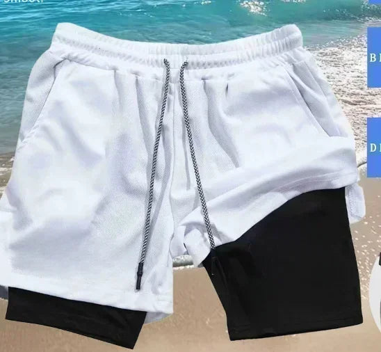 One Piece: Mesh Double-layer Shorts Streetwear Anime Summer 2026 New Y2k Casual Running Gym Workout Quick-drying Pants