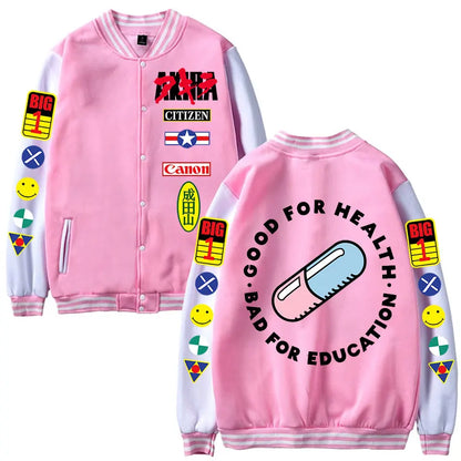 Anime Akira Print Baseball Uniform Men's 90s Manga Kaneda Shotaor Cosplay Graphic Sweatshirts Streetwear Jacket Unisex Tops