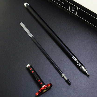 Anime Demon Slayer Sword Gel Pen 0.5mm Black Ink Refill