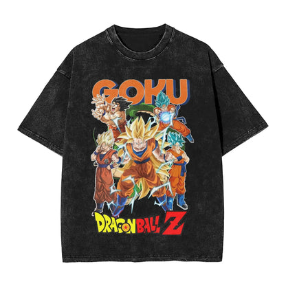 Dragon Ball: 2026 Master Roshi  Printed T-shirt Men's and Women's Washed T-shirt High Quality Vintage Cotton T-shirt Harajuku Tops