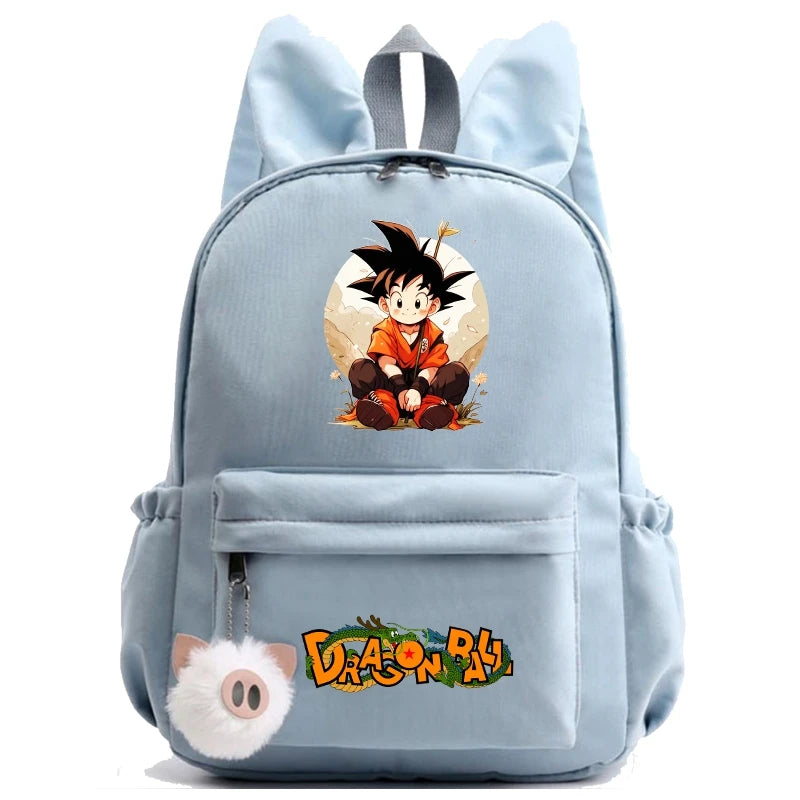 Dragon Ball: Backpack for Rucksack Rabbit Ears Casual School Bag Lunch Bag Birthday Gift Women Mochilas