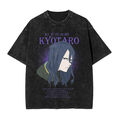 Wind Breaker: Jo Togame Washed T Shirt Novelty Harajuku Oversize Tee T-Shirts 100% Cotton