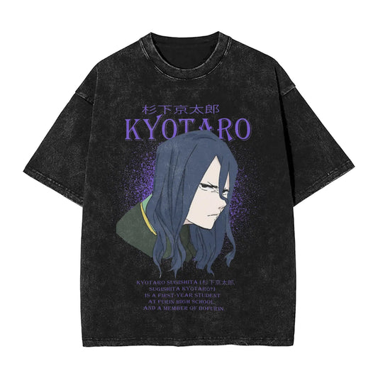 Wind Breaker: Jo Togame Washed T Shirt Novelty Harajuku Oversize Tee T-Shirts 100% Cotton
