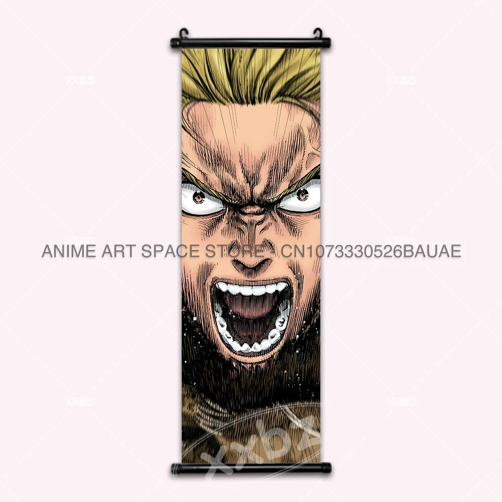 Vinland Saga: Hanging Painting Thorfinn Karlsefni Anime Decorative Poster Leif Ericson Room Decor Scroll Picture Cartoon Wall Art
