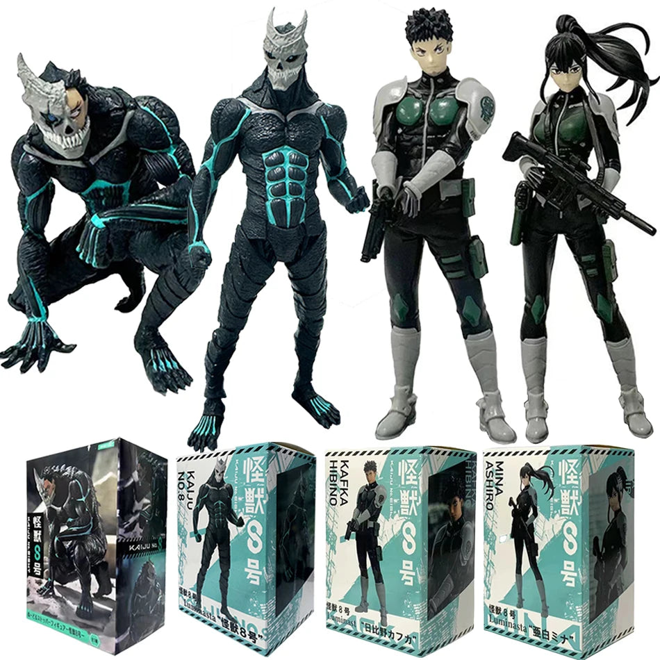 Kaiju No. 8 :  Amine  Figure Kafka Hibino Mina Ashiro Skeleton Creative PVC Model Toys Kids Action Statue Doll Gifts