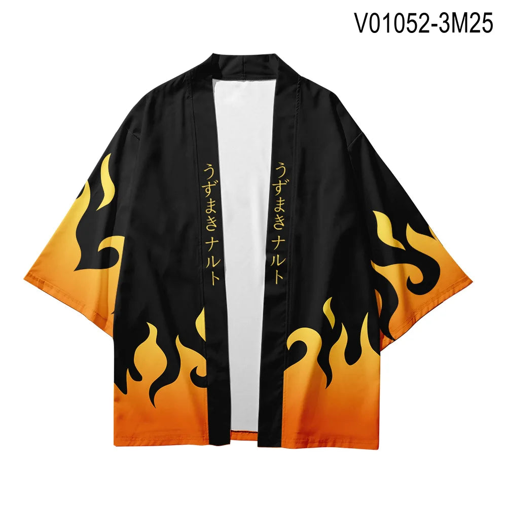 Demon Slayer - Naruto:  Japanese Cosplay Samurai Beach Cardigans 1