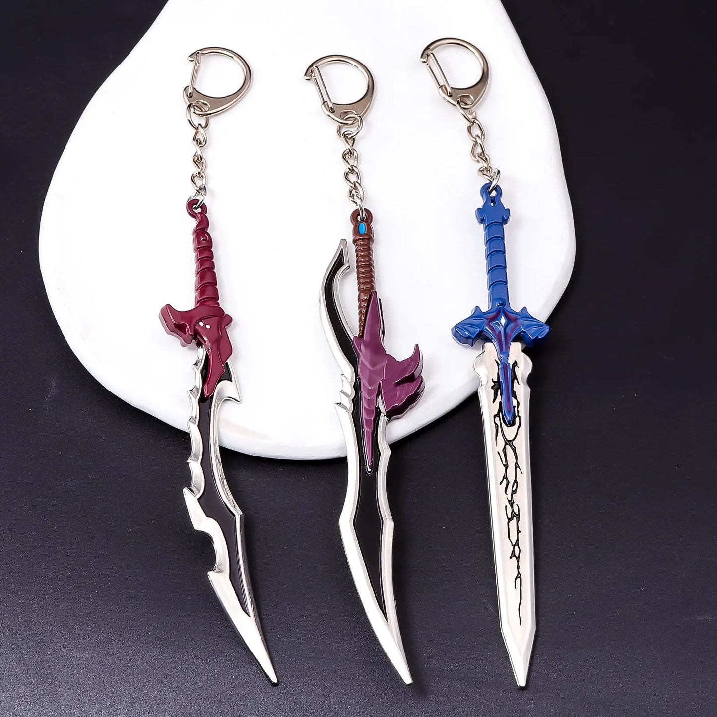Solo Leveling: Personalized Keychain Pendant Sung Jin woo Yoo Jin ho Short Blade weapon Cosplay Props Fans Gift Jewelry