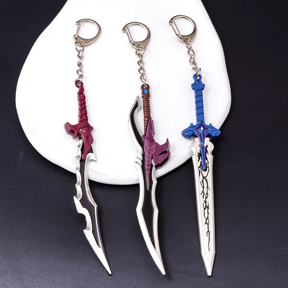 Solo Leveling: Personalized Keychain Pendant Sung Jin woo Yoo Jin ho Short Blade weapon Cosplay Props Fans Gift Jewelry