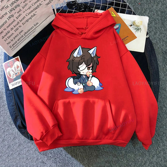 Bungo Stray Dogs: Osamu DAZAI Hoodie Anime Print Manga Kawaii Graphics Hooiharajuku