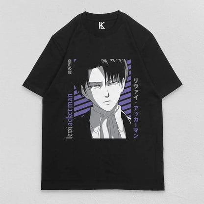 Attack on Titan Levi: Ackerman Print T-shirt Women's Men's Anime Short Sleeves Ovesized Graphics Y2k Tee T-shirt Clothing