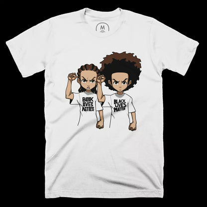 The Boondocks: Fashion Casual Printed T-Shirt Crew Neck Short Sleeve Cotton T-Shirt