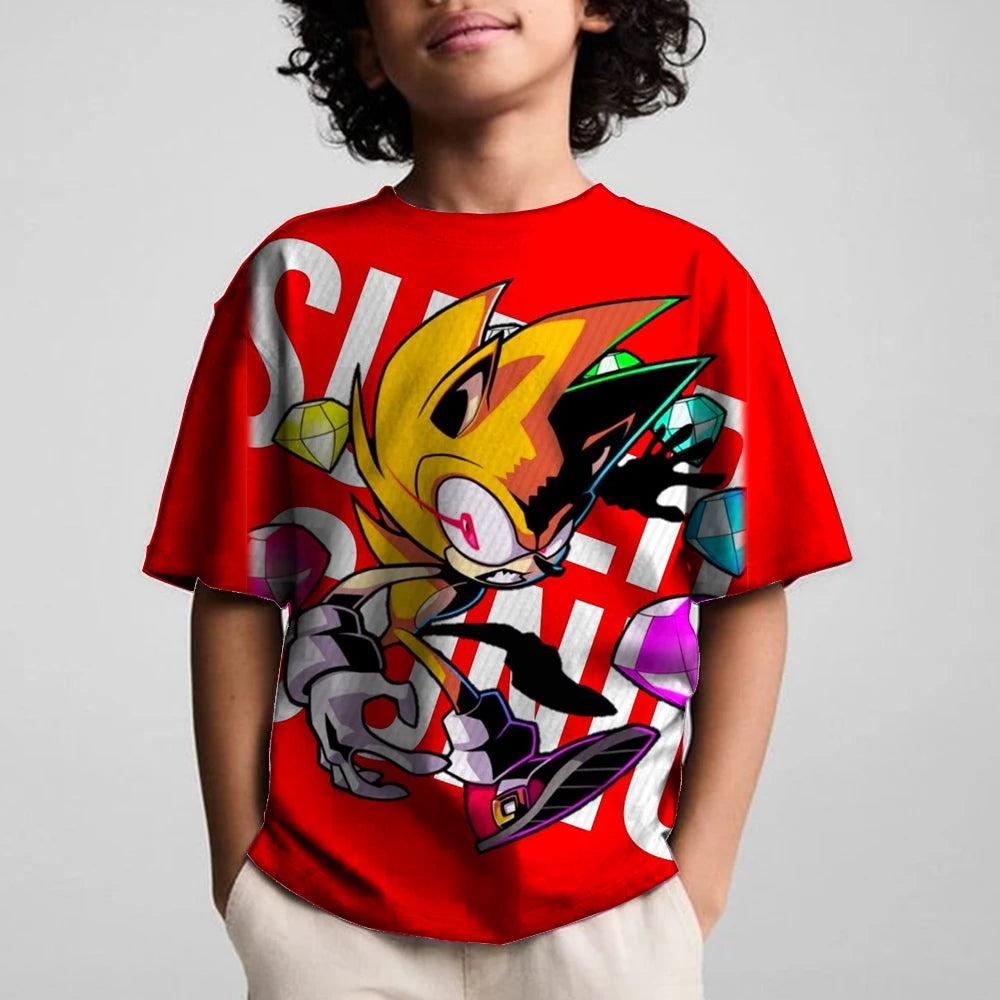 Sonics the Hedgehog: 3D Print Baby Clothing Outdoor Clothes T-Shirt Top Shirts